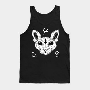 Cat From Hell Baphomet Satanism Demonic Sphynx Cat Tank Top